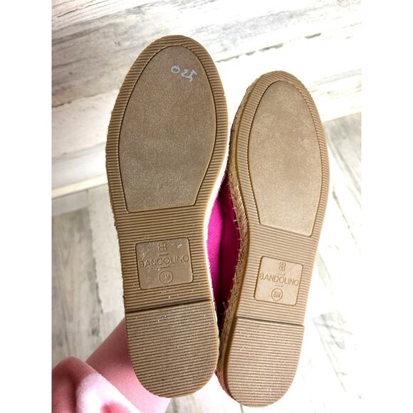 Bandolino Women’s 8 Pink Suede Bow Espadrille Flat Loafer Slip-On Shoes NEW - Picture 7 of 9